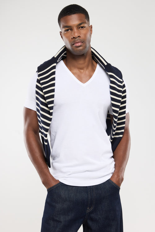 Plain V-neck T-shirt - organic cotton - Armor-lux - 5