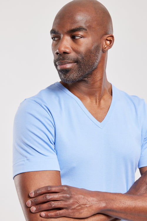Plain V-neck T-shirt - organic cotton - Armor-lux - 2