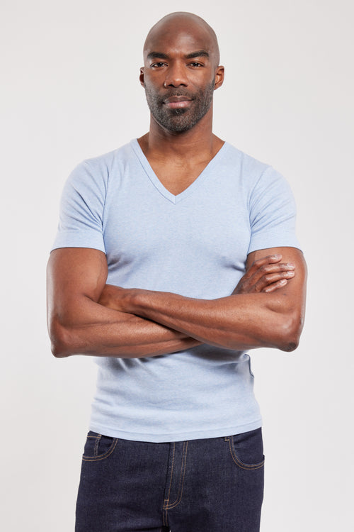 Plain V-neck T-shirt - organic cotton - Armor-lux - 4