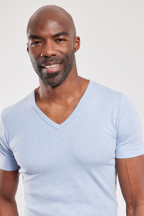 Plain V-neck T-shirt - organic cotton - Armor-lux - 2