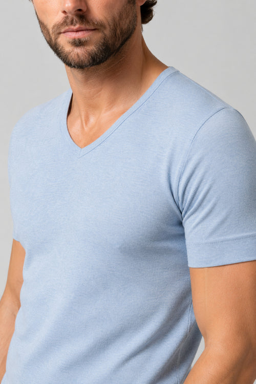 T-Shirt mit V-Ausschnitt – Bio-Baumwolle - Armor-lux - 2