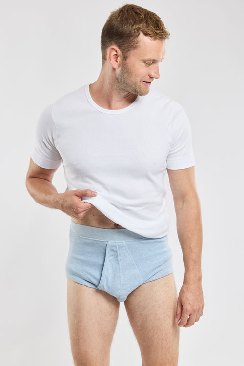 Slip ouvert taille haute - coton léger biologique - Armor-lux - 4