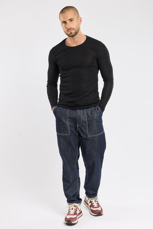 Long-sleeved T-shirt - wool and silk - Armor-lux - 3