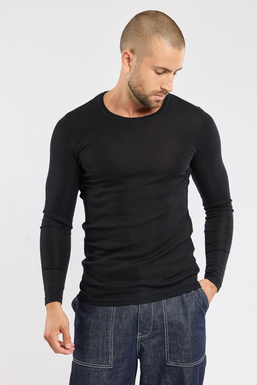 Long-sleeved T-shirt - wool and silk - Armor-lux - 1