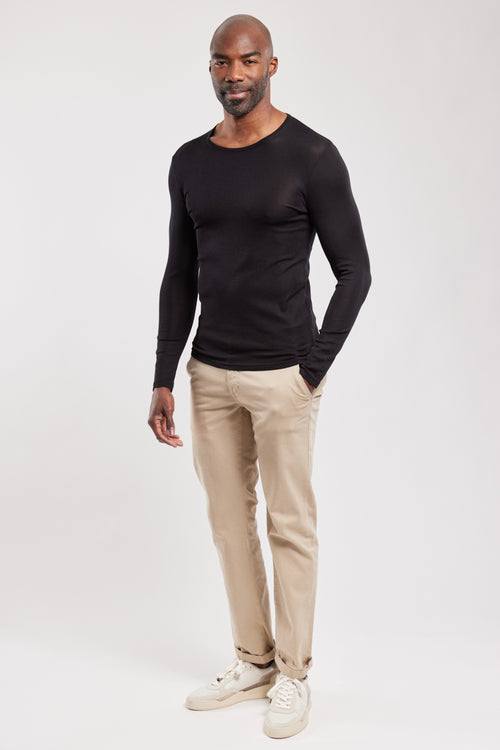 Long-sleeved T-shirt - wool and silk - Armor-lux - 3