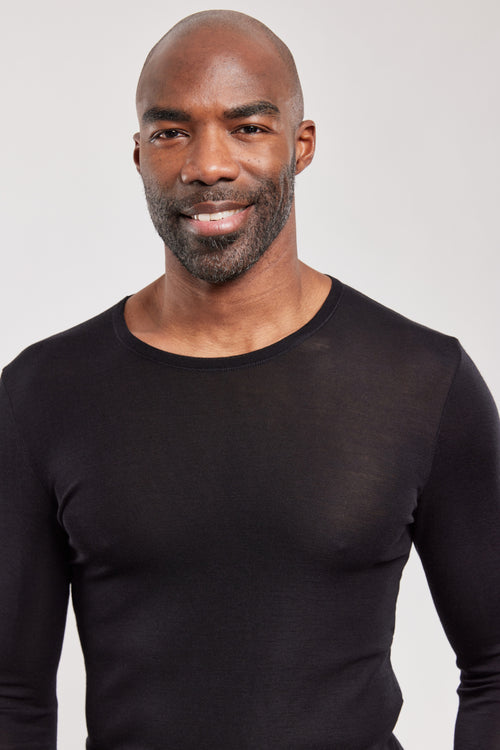 Long-sleeved T-shirt - wool and silk - Armor-lux - 2