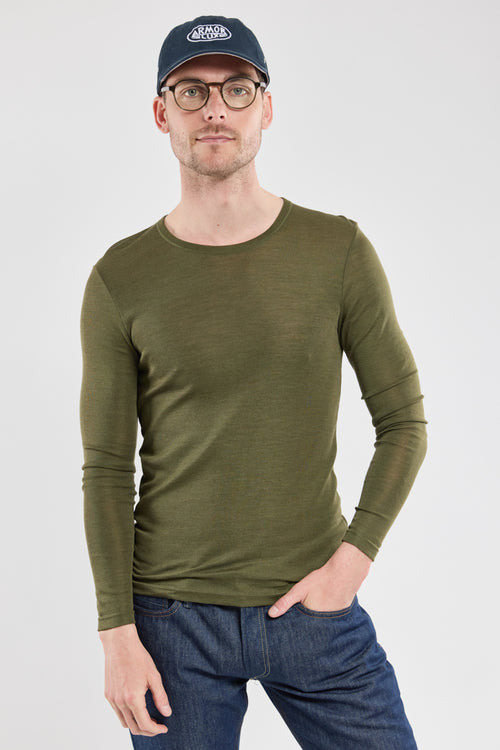 T-Shirt mit langen Ärmeln – Wolle und Seide - Armor-lux - 4
