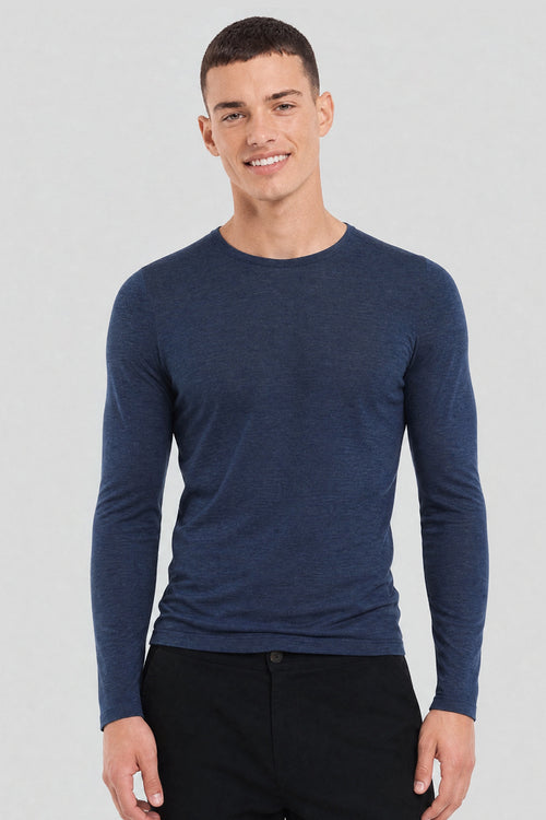 Long-sleeve T-shirt - wool and silk - Armor-lux - 1