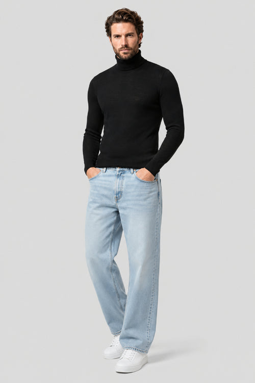 High neck long-sleeved T-shirt - wool and silk - Armor-lux - 3