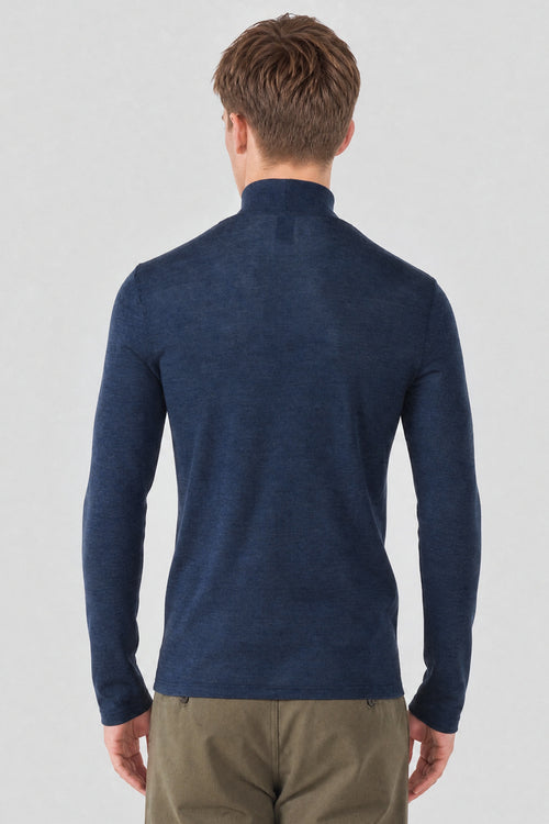 T-shirt manches longues col montant - laine et soie - Armor-lux - 4