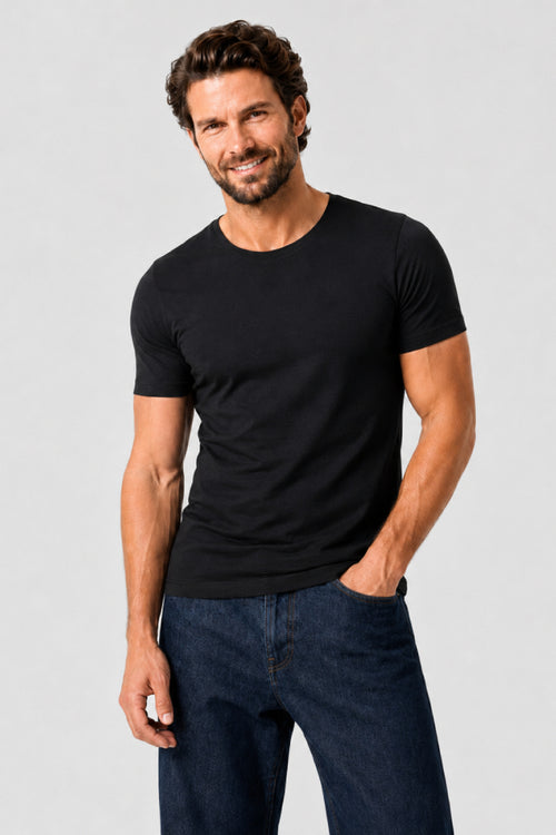 Einfarbiges T-Shirt – Lyocell und Baumwolle - Armor-lux - 1