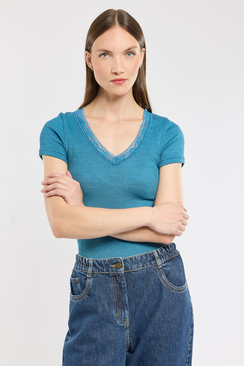T-shirt manches courtes - laine - Armor-lux - 1