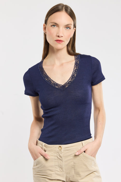 T-shirt manches courtes - laine et soie - Armor-lux - 3