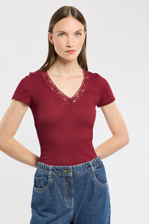 T-shirt manches courtes - laine et soie - Armor-lux - 1