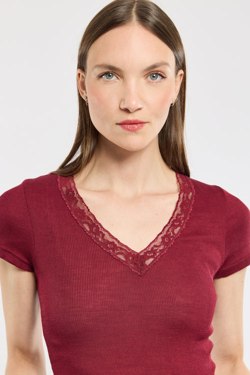 T-shirt manches courtes - laine et soie - Armor-lux - 2