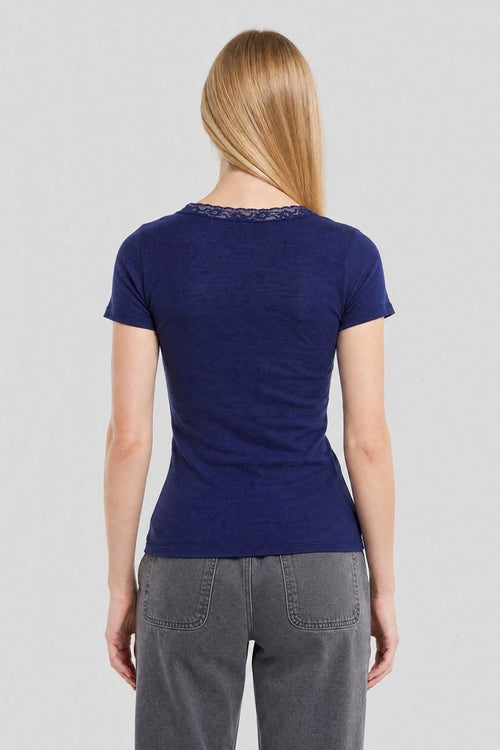 Kurzärmeliges T-Shirt - Wolle und Seide - Armor-lux - 4