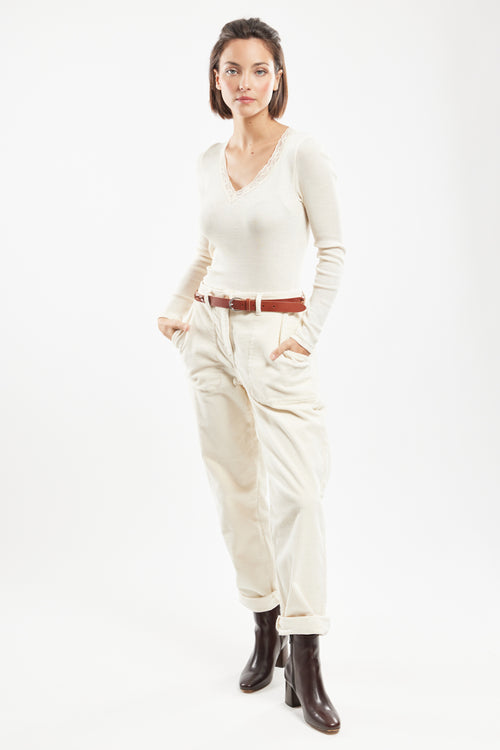 Long-sleeved T-shirt - wool and silk - Armor-lux - 3