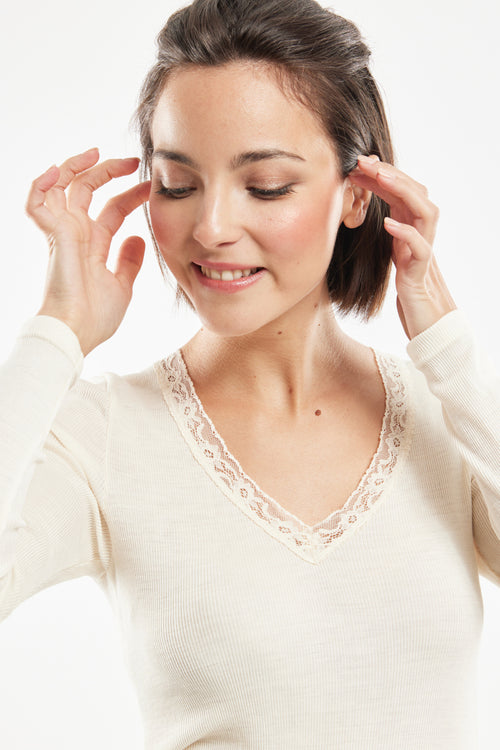 T-shirt manches longues - laine et soie - Armor-lux - 2