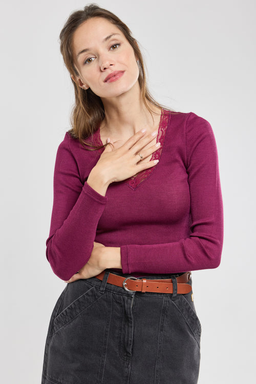 T-shirt manches longues - laine et soie - Armor-lux - 4