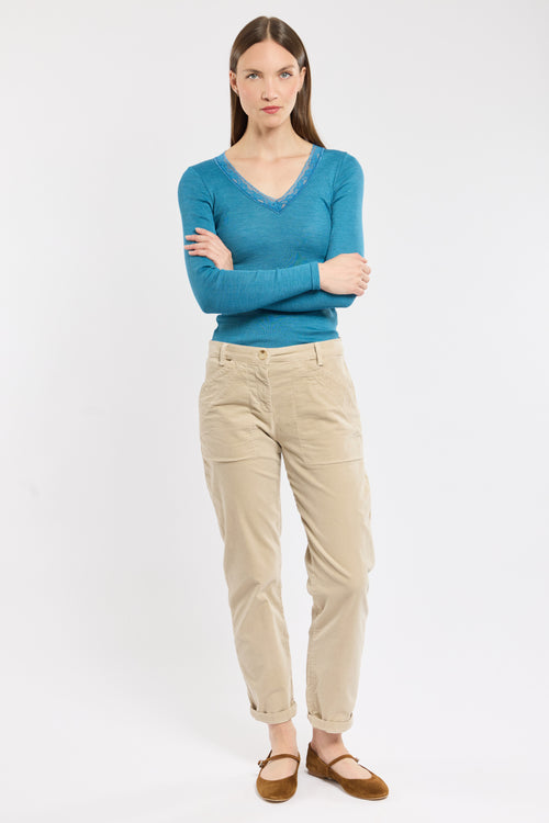 Long sleeved T-shirt - wool and silk - Armor-lux - 3