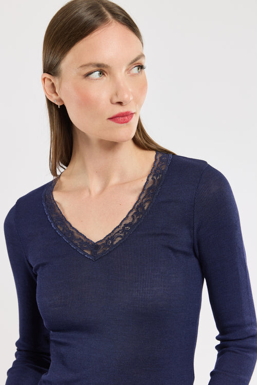 T-shirt manches longues - laine et soie - Armor-lux - 2