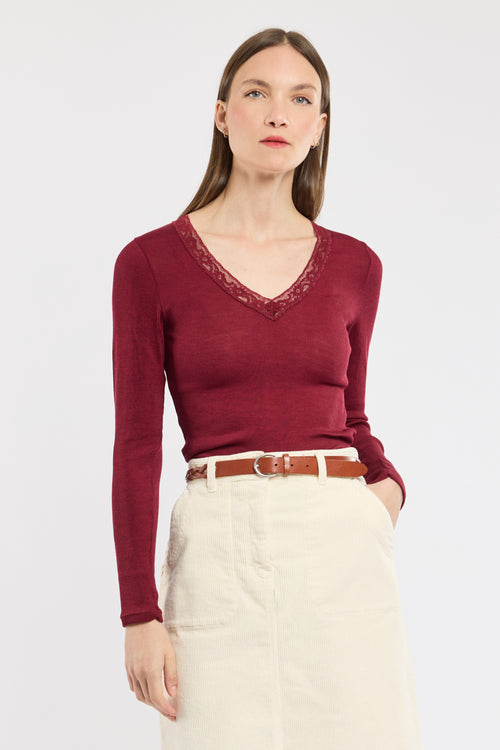 Long sleeved T-shirt - wool and silk - Armor-lux - 3