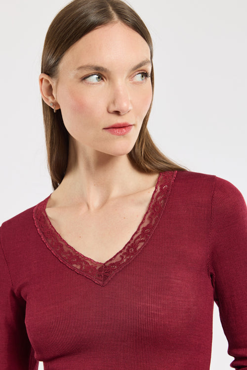 Long sleeved T-shirt - wool and silk - Armor-lux - 2