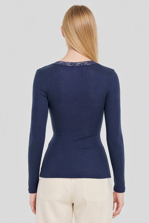 Long-sleeve T-shirt - wool and silk - Armor-lux - 3