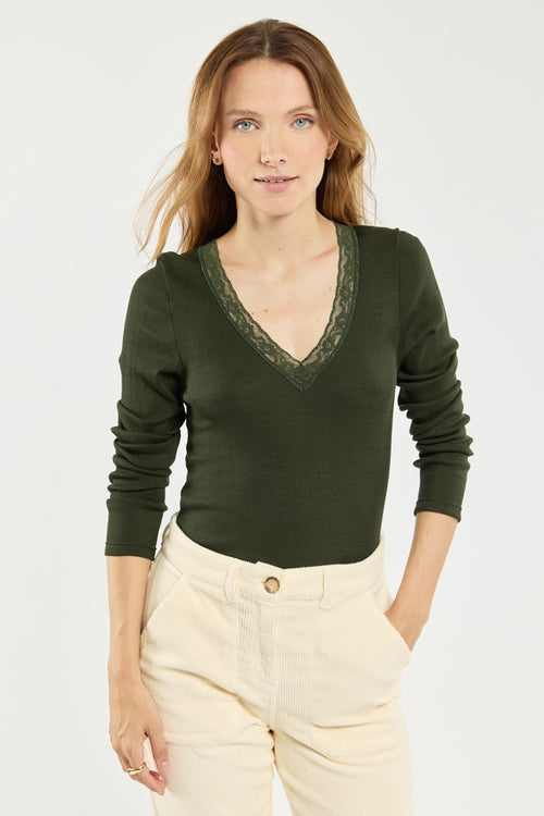 T-shirt manches longues - laine et soie - Armor-lux - 1