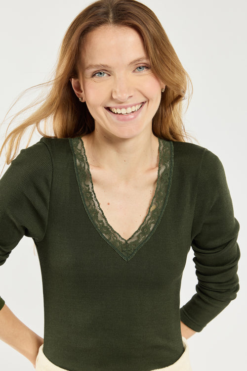 T-shirt manches longues - laine et soie - Armor-lux - 2