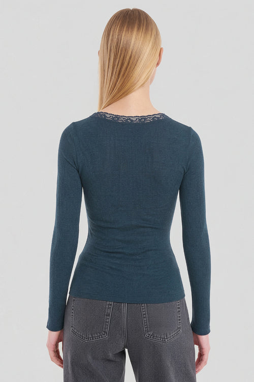 Long-sleeve T-shirt - wool and silk - Armor-lux - 3