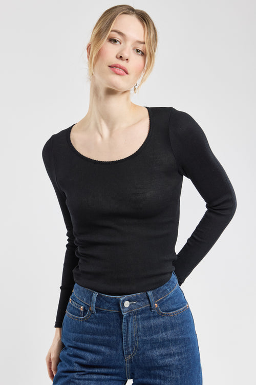 Long-sleeved T-shirt - wool and silk - Armor-lux - 1