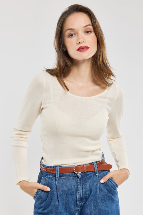 T-shirt manches longues - laine et soie - Armor-lux - 2