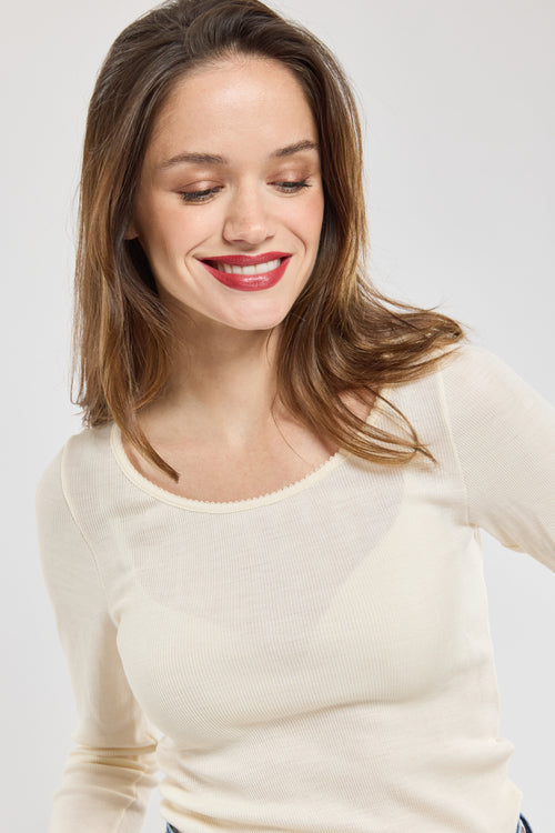T-shirt manches longues - laine et soie - Armor-lux - 3