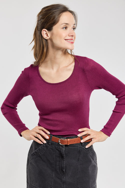 T-shirt manches longues - laine et soie - Armor-lux - 2