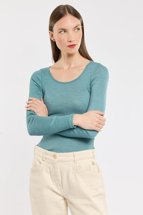 Langarm-T-Shirt – Wolle und Seide - Armor-lux - 1