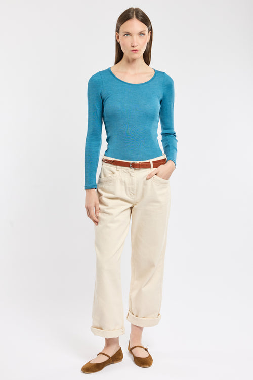 Long sleeved T-shirt - wool and silk - Armor-lux - 3