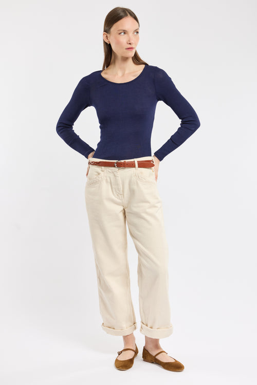 Langarm-T-Shirt – Wolle und Seide - Armor-lux - 3