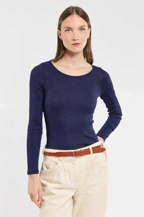 T-shirt manches longues - laine et soie - Armor-lux - 4