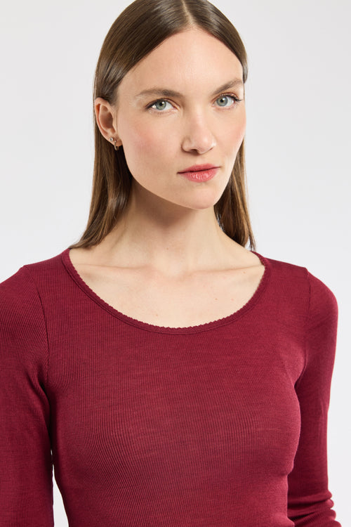 Langarm-T-Shirt – Wolle und Seide - Armor-lux - 2