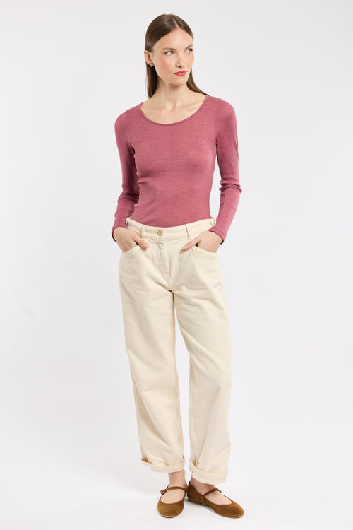 Long sleeved T-shirt - wool and silk - Armor-lux - 3