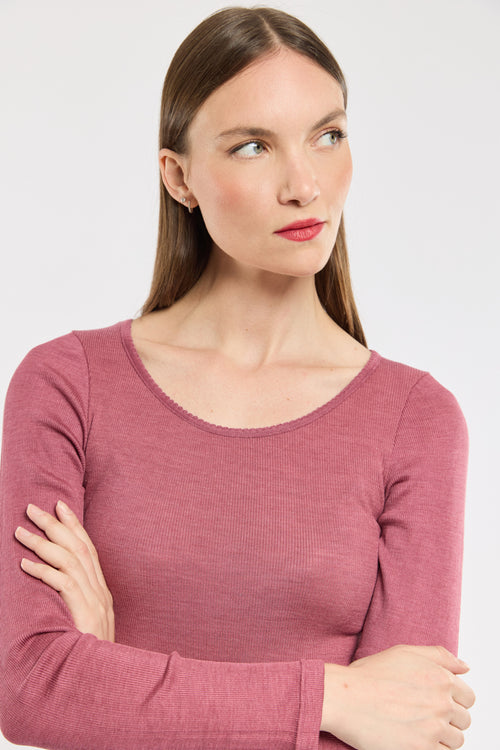 Long sleeved T-shirt - wool and silk - Armor-lux - 2