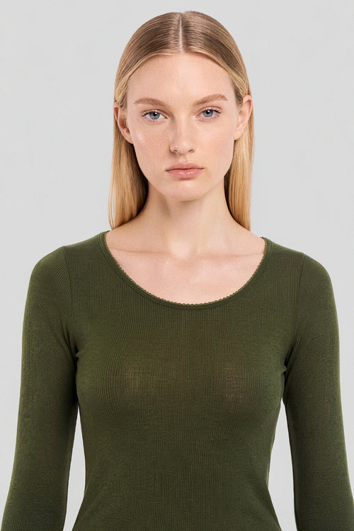 Langarm-T-Shirt - Wolle und Seide - Armor-lux - 2