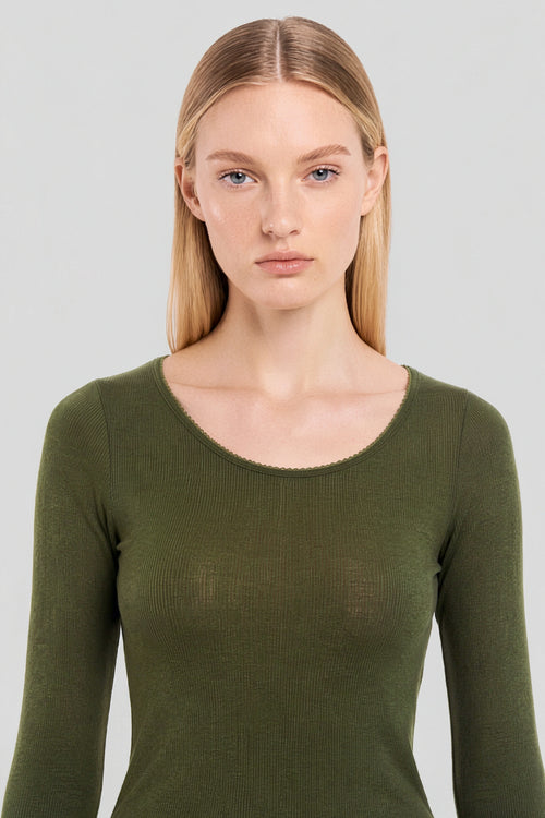 Langarm-T-Shirt - Wolle und Seide - Armor-lux - 2