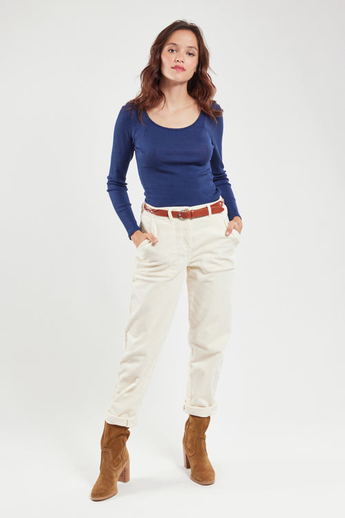 Long-sleeved T-shirt - wool and silk - Armor-lux - 3