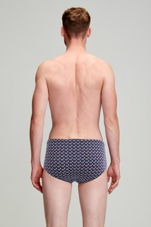 Geometric patterned briefs - light organic cotton - Armor-lux - 2