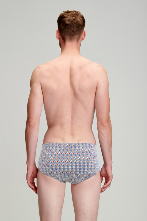 Geometric patterned briefs - light organic cotton - Armor-lux - 2