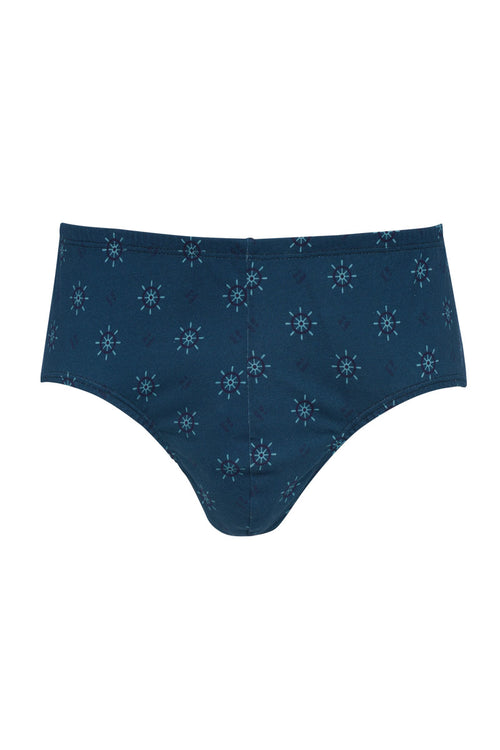 Slip mit Marine-Print - Baumwolle - Armor-lux - 1