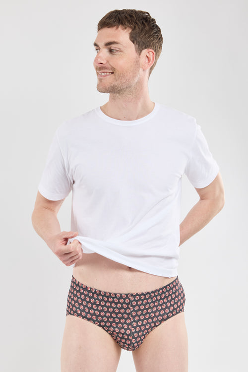 Briefs with boat motifs - light cotton - Armor-lux - 1