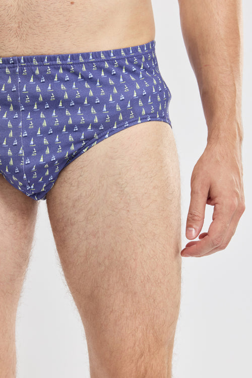 Sailboat patterned briefs - light organic cotton - Armor-lux - 3